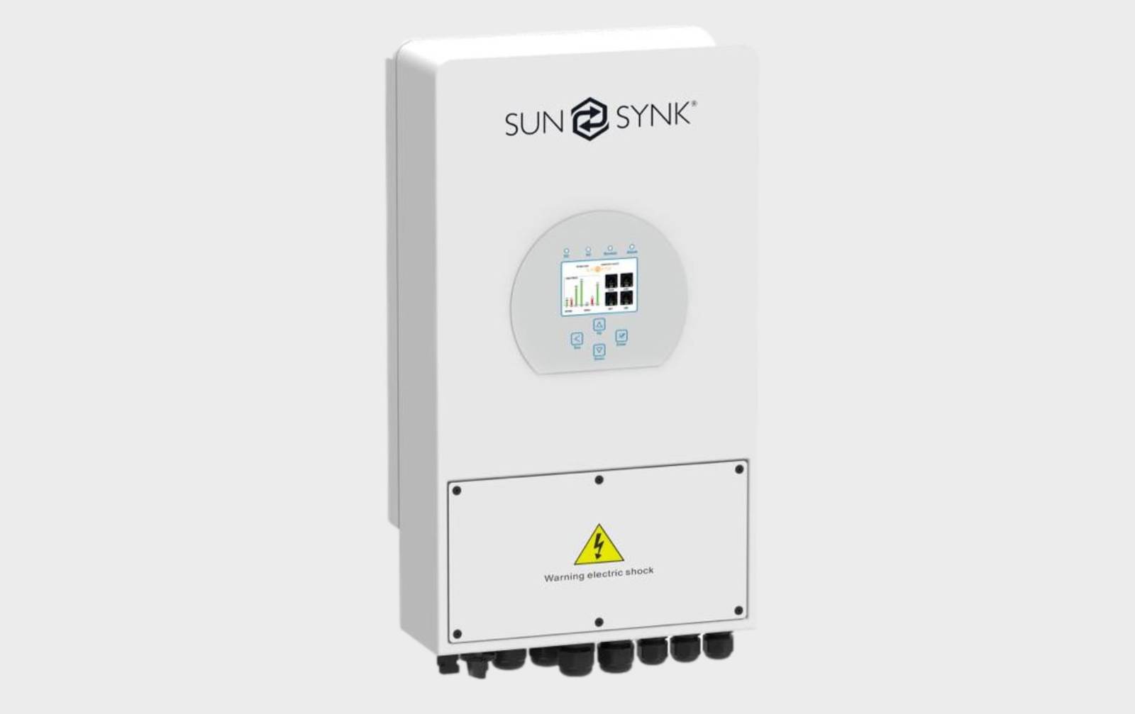 Image of the Synsynk 3.6 ECCO Hybrid Inverter. Credit: USER MANUAL SUNSYNK-3.6K-SG01LP1 / SUNSYNK-3.6K-SG03LP1 / SUNSYNK-5K-SG01LP1 / SUNSYNK-5K-SG03LP1 Synsynk 3.6 ECCO Hybrid Inverter. Credit: USER MANUAL SUNSYNK-3.6K-SG01LP1 / SUNSYNK-3.6K-SG03LP1 / SUNSYNK-5K-SG01LP1 / SUNSYNK-5K-SG03LP1